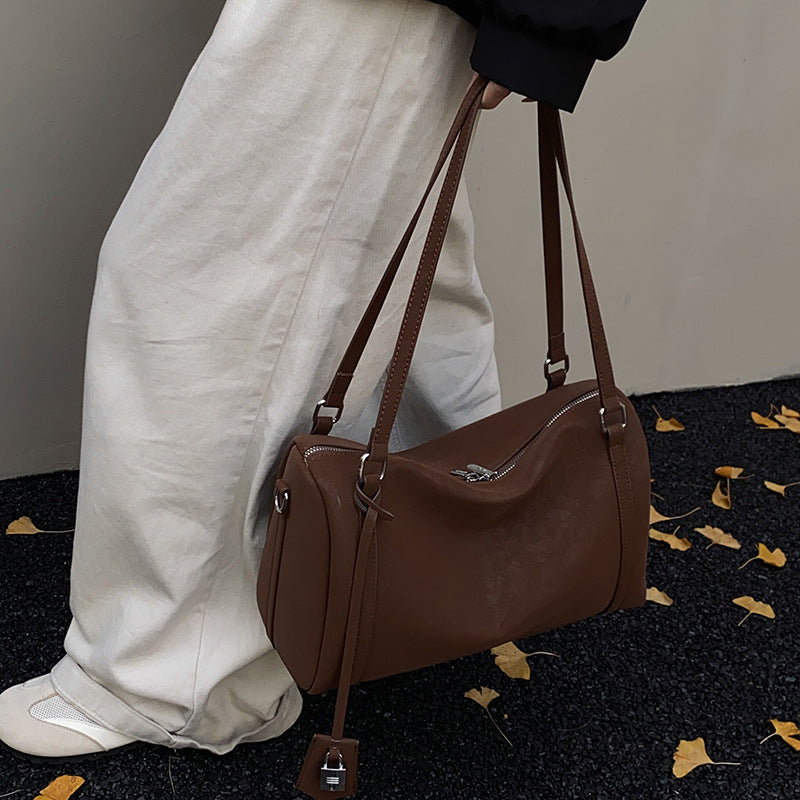 Harper - Matte Retro One-shoulder Bowling Bag