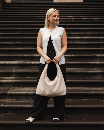 Sophia Handbag - White Complimentary Matching Make-up Bag