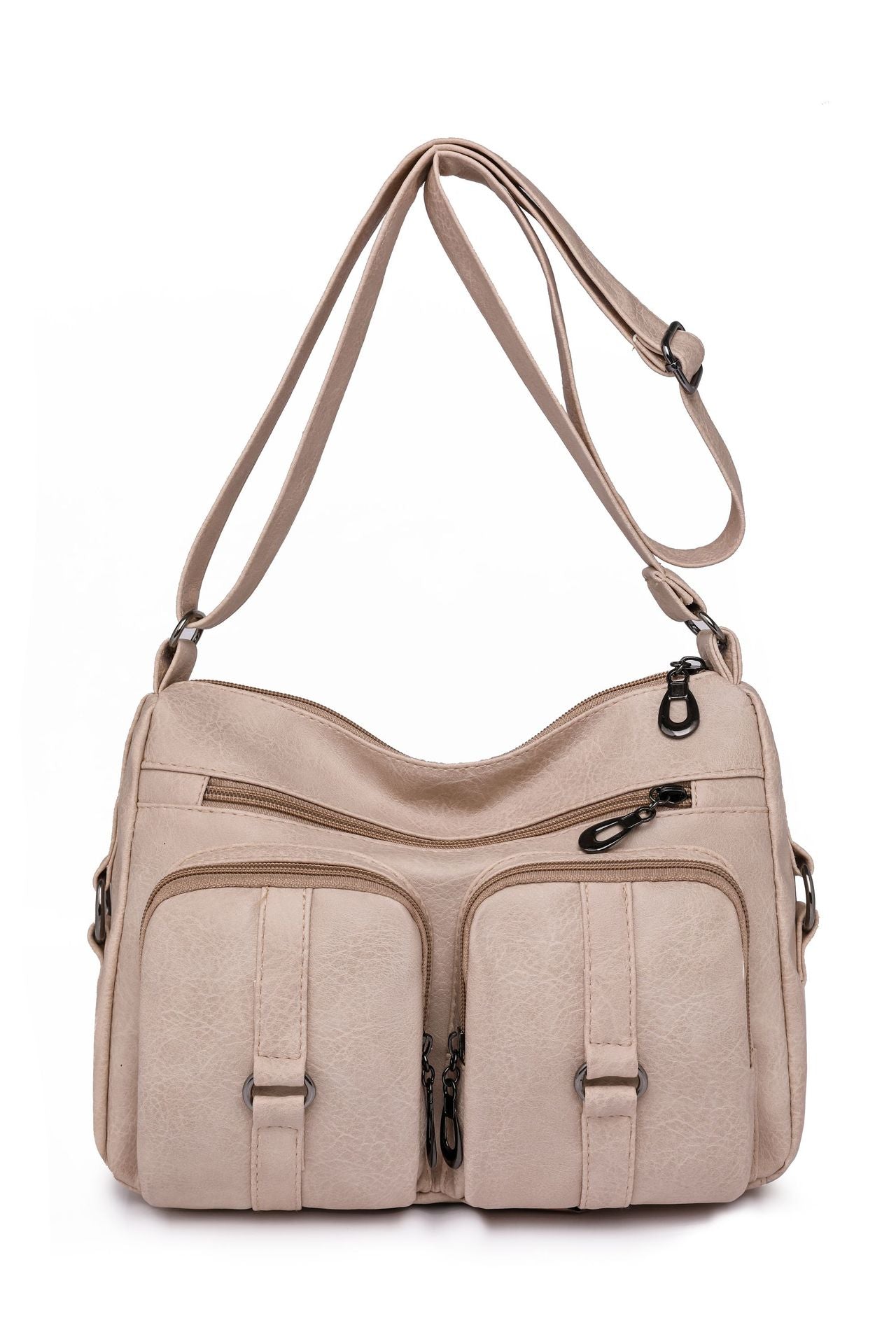 Livia - Solid Color PU Crossbody Bag For Women