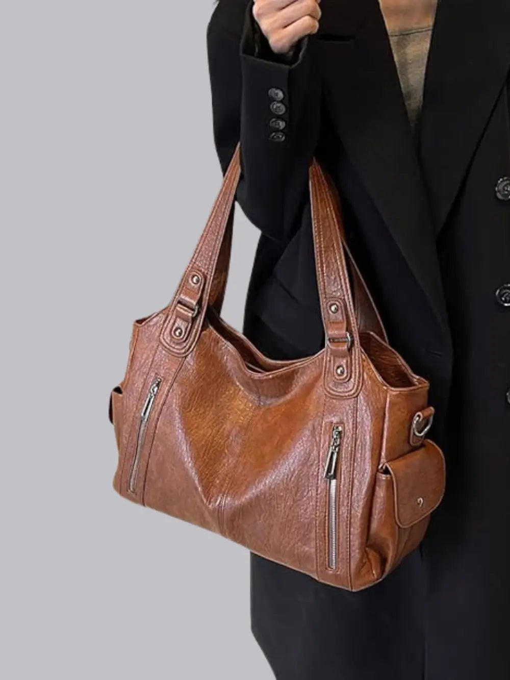 Classic Multi-Pocket Shoulder Bag – Stylish & Versatile for Everyday Use